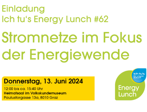 Ich tu’s Energy Lunch#63: Stromnetze im Fokus der Energiewende