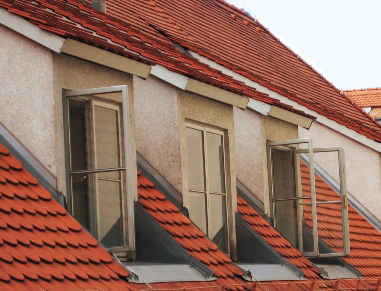 Darstellung eines Roten Daches mit Drei Fenster