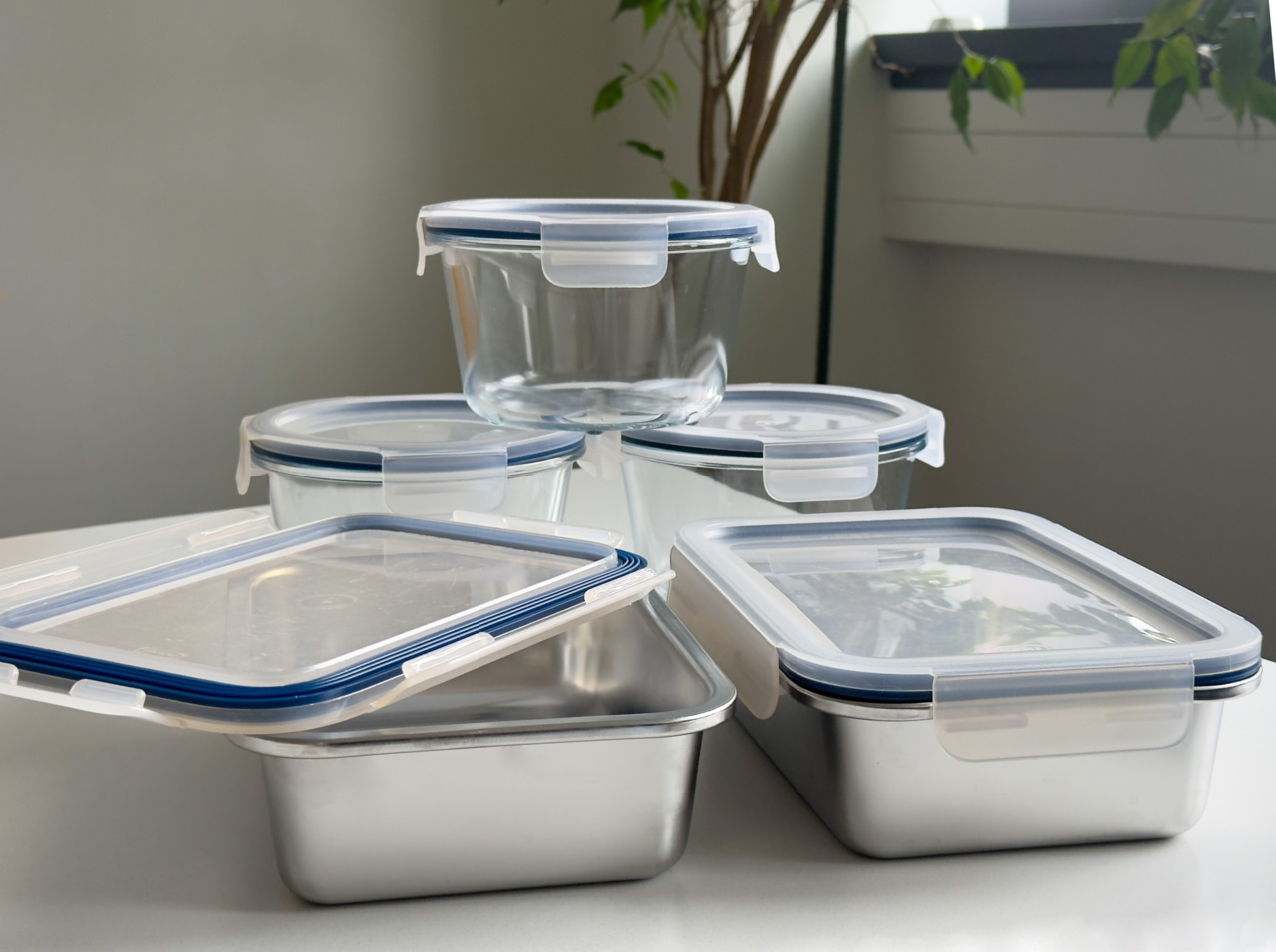 gestapelte Mehrwegbehählter